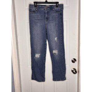 Jessica Simpson Jeans Womens 31 Spotlight Blue High Rise Slim Straight